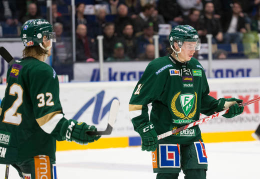 Färjestads Magnus Nygren  och Joakim Nygård  deppar