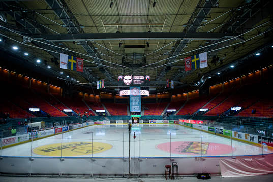 Scandinavium interiört innan en ishockeymatch i SHL mellan