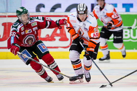 Frölundas Oscar Fantenberg mot Karlskronas Jesper Olofsson
