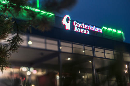 Entrén till Gavlerinken Arena före ishockeymatchen i SHL