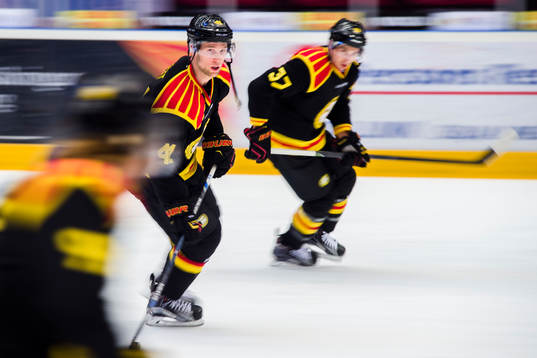 Brynäs Oskar Lindblom , Greg Scott och Terry Broadhurst