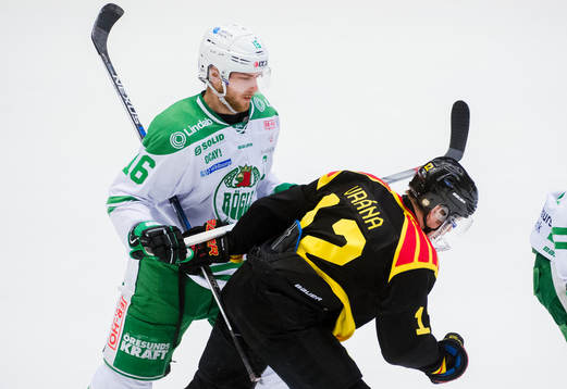 Rögles Christopher Liljewall och Brynäs Petr Vrana