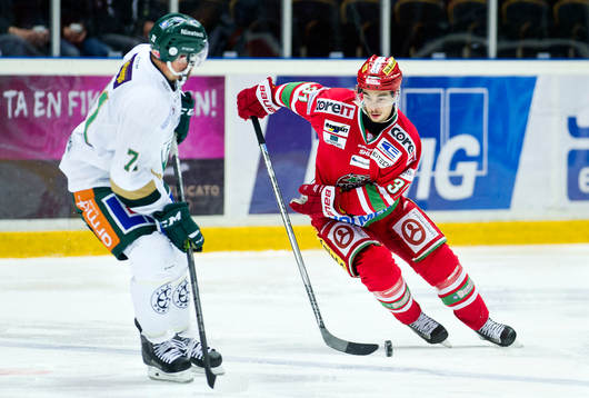 Färjestads Travis Turnbull och Modos Gustav Possler
