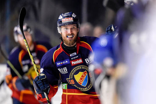 Djurgårdens Mikael Ahlén jublar