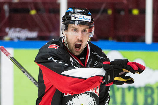 Malmö Redhawks Erik Andersson jublar