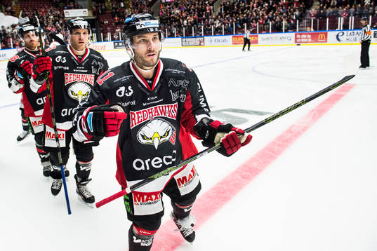 Malmö Redhawks Joey Tenute jublar
