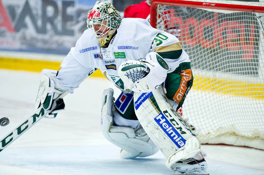 Färjestads målvakt Lars Haugen