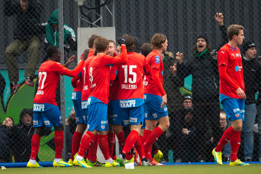 Helsingborgs Jordan Larsson jublar