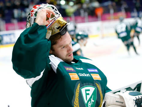 Färjestads målvakt Lars Haugen