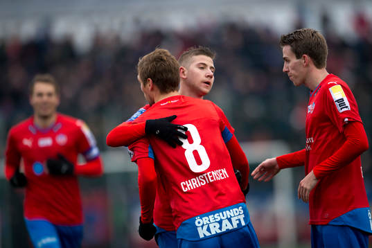 Helsingborgs Martin Christensen jublar