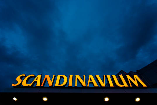 Scandinavium exteriört innan en ishockeymatch i SHL mellan