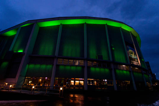 Scandinavium exteriört innan en ishockeymatch i SHL mellan