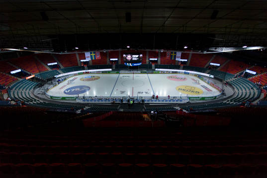 Scandinavium interiört innan en ishockeymatch i SHL mellan