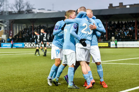 Malmö FFs spelare jublar