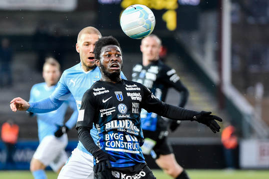 Malmö FFs Anton Tinnerholm och Sirius Kingsley Kofi Sarfo