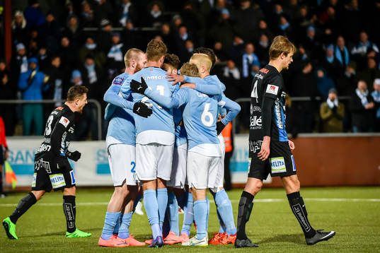 Malmö FFs spelare jublar