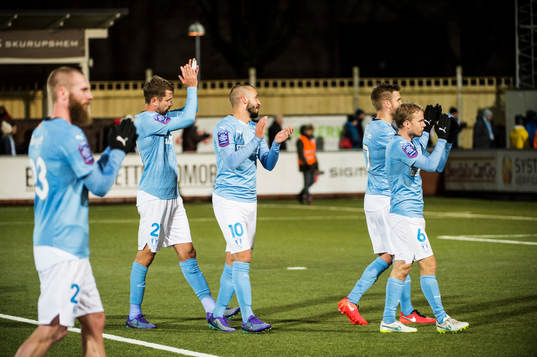 Malmö FFs Jo Inge Berget, Kári Árnason, Guillermo