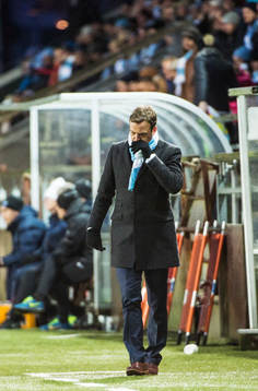 Malmö FFs tränare Allan Kuhn deppar