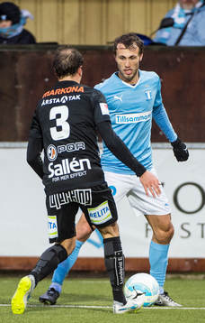Malmö FFs Magnus Wolff Eikrem mot Sirius Karl Larson