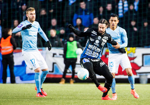 Sirius Andreas Eriksson mot Malmö FFs Rasmus Bengtsson och