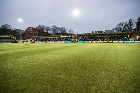 Malmö IP innan  fotbollsmatchen i Svenska Cupen mellan