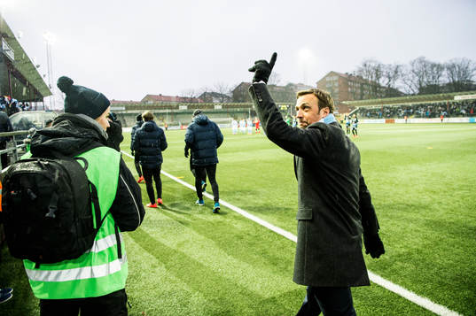 Malmö FFs tränare Allan Kuhn innan fotbollsmatchen i