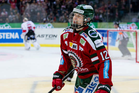 Frölundas Kristian Vesalainen glad
