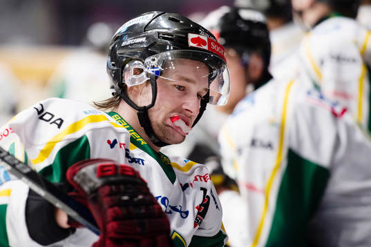 Björklövens Dennis Perssonunder ishockeymatchen i