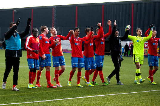 Helsingborgs spelare jublar