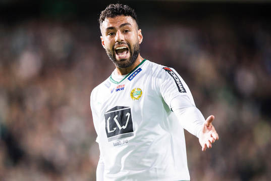 Hammarbys Imad Khalili reagerar
