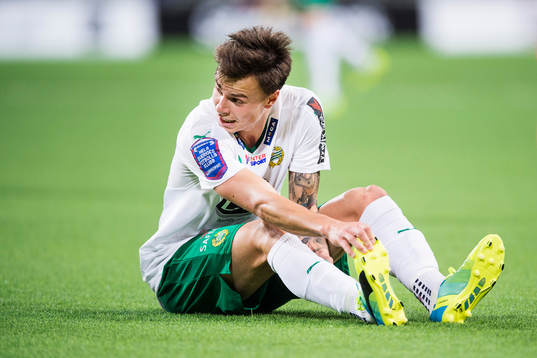 Hammarbys Melker Hallberg har kramp