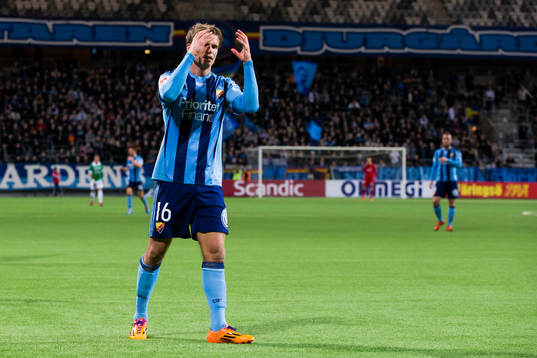 Djurgårdens Sebastian Andersson ser frustrerad ut