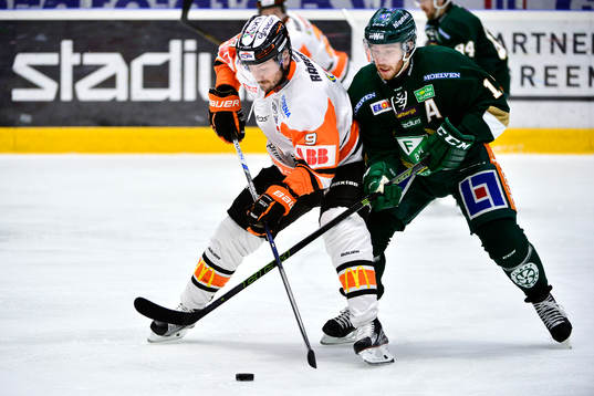 Karlskronas Vjatjeslav Trukhno och Färjestads Linus Persson