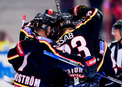 Luleå spelarna jublar