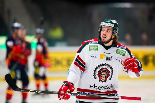 Frölundas Sebastian Stålberg innan ishockeymatchen i SHL