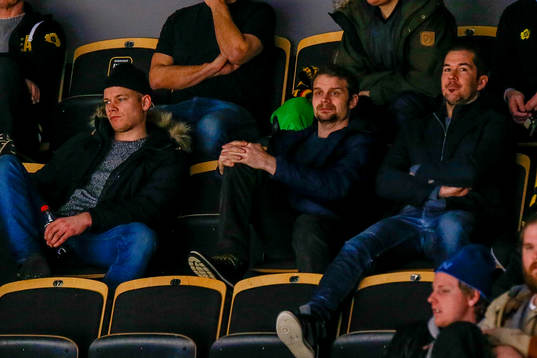 Skellefteås målvakt Johan Backlund, Janne Pesonen och