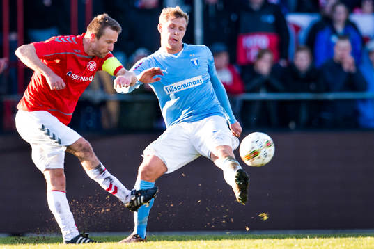 Ålborgs Rasmus Würtz och Malmö FFs Erik Andersson