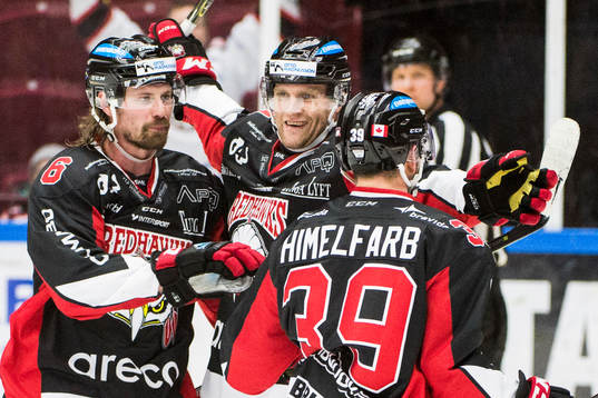 Malmö Redhawks Andreas Thuresson, Mathias Tjärnqvist och