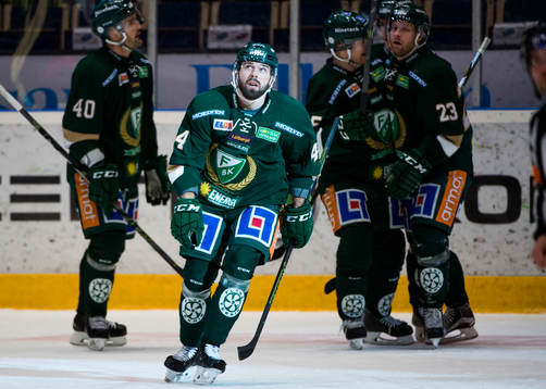 Färjestads Milan Gulas jublar
