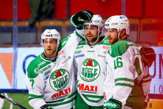 Rögles Patrik Cehlin, Ludvig Rensfeldt och Christopher