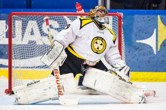 Brynäs målvakt Bernhard Starkbaum deppar