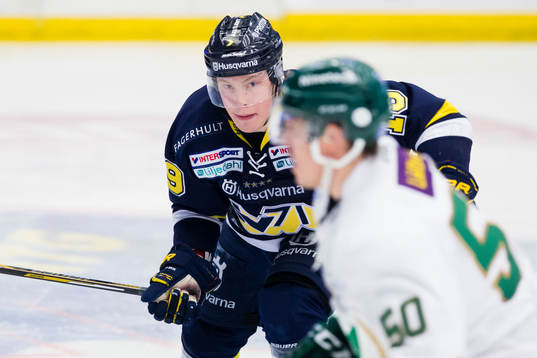 s Erik Andersson mot Färjestads Sebastian Erixon