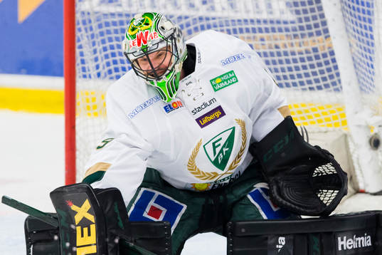 Färjestads målvakt Justin Pogge