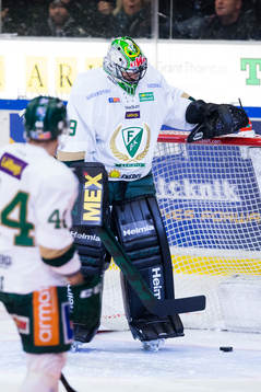 Färjestads målvakt Justin Pogge