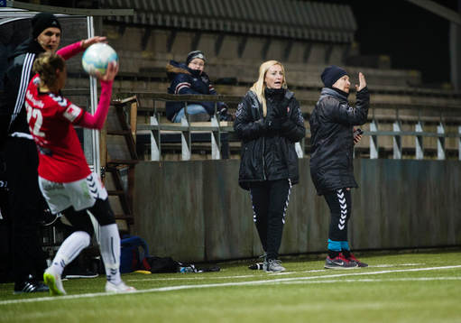 Kristianstads tränare Elisabet Gunnarsdottir som blev
