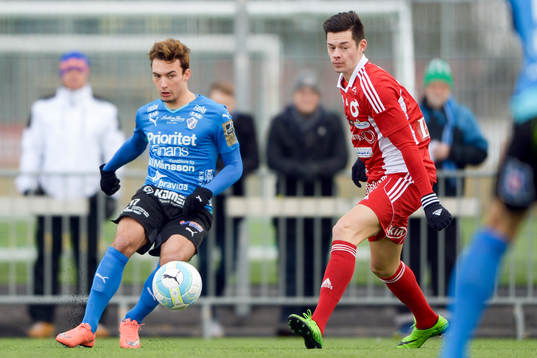 Halmstads Sead Haksabanovic och Degerfors Amor Layouni