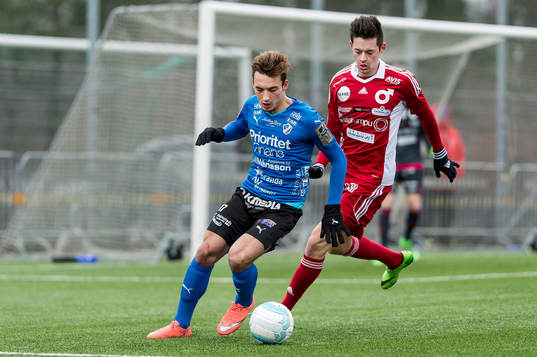 Halmstads Sead Haksabanovic och Degerfors Amor Layouni