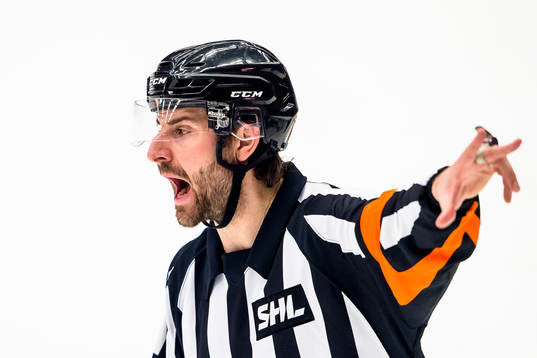 Domare Mikael Sjöqvist skriker