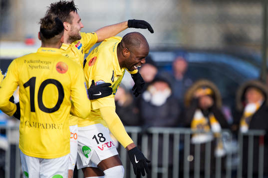 Falkenbergs Hakeem Araba jublar