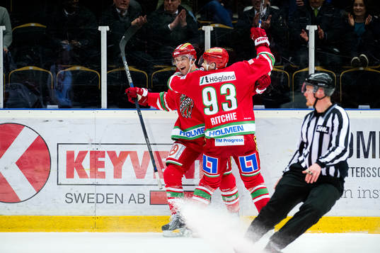Modos Bobby Butler och Byron Ritchie jublar